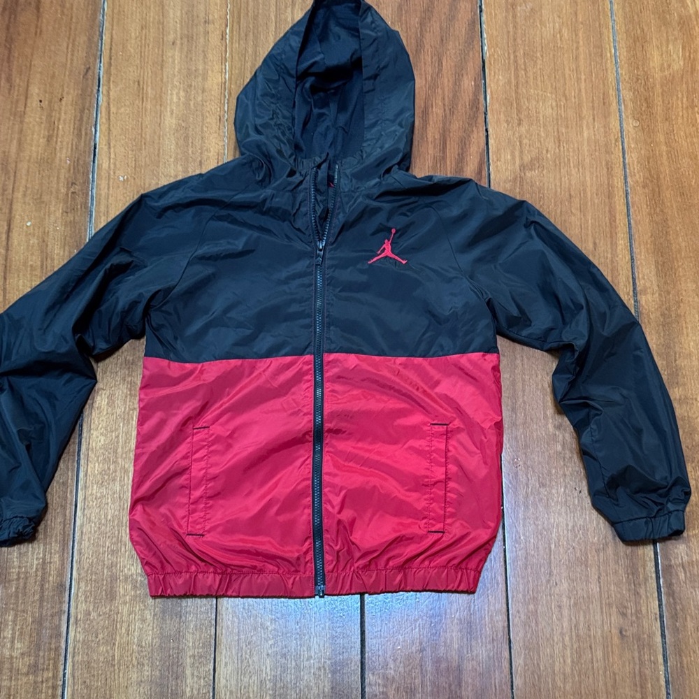 Nike Jordan Black and Red Logo Jacket